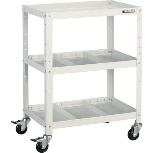 TRUSCO ツールワゴン ラビットワゴン 600X400 仕切2段付 ホワイト ( RBW-863...