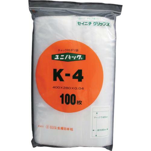 セイニチ チャック付ポリ袋 ユニパック  透明 縦400×横280×厚さ0.04mm 100枚入 (...