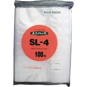 セイニチ チャック付ポリ袋 ユニパック  透明 縦560×横400×厚さ0.04mm 100枚入 ( SL-4 ) (株)生産日本社｜orangetool