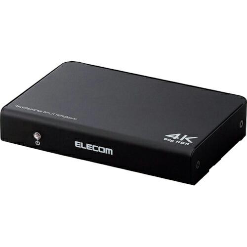エレコム HDMI分配器 4K60p対応 1入力 2出力  ( VSP-HDP12BK )  (メー...