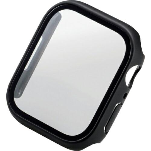 ELECOM AppleWatch series7 45mm用フルカバーケース プレミアムガラス セ...