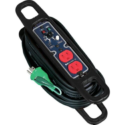 NICHIDO ハンドリール 電流コントロールリール 100V 3芯×10m 黒 アース付 ( HR...