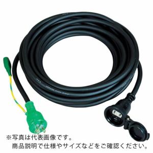 NICHIDO シングルポッキン延長コード 防雨型シングルポッキン アース付 防雨キャップ付 5m 極太ソフト電線SVCT2.0 ( PSW-5E ) 日動工業(株)｜orangetool