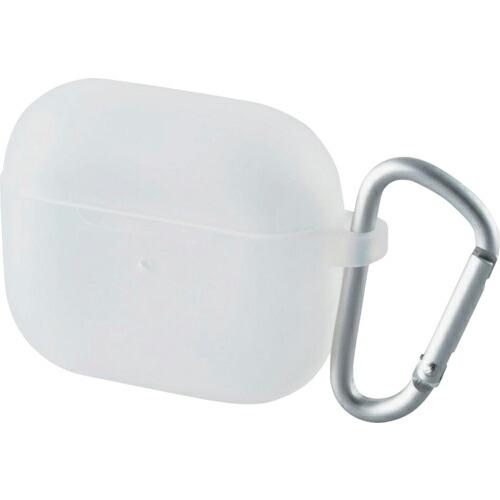 ELECOM AirPods 第3世代対応アクセサリ シリコンケース カラビナ付き クリア ( AV...