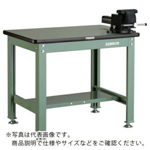TRUSCO 中荷重作業台(1200kg)HW型 1200X750XH740 バイス付 グリーン色 ( RHW-1200VRS ) トラスコ中山(株) (メーカー取寄)｜orangetool