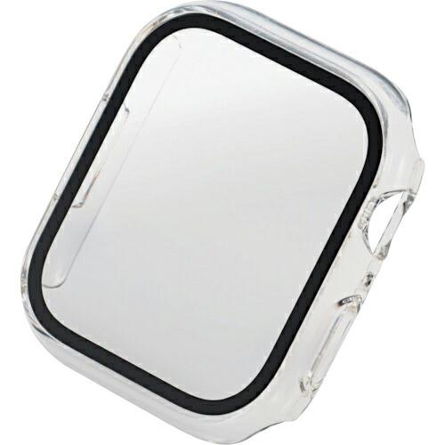ELECOM AppleWatch series7 45mm用フルカバーケース プレミアムガラス セ...