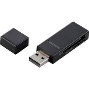 エレコム カードリーダー スティックタイプ USB2.0対応 SD+microSD対応 ブラック ( MR-D205BK )｜orangetool