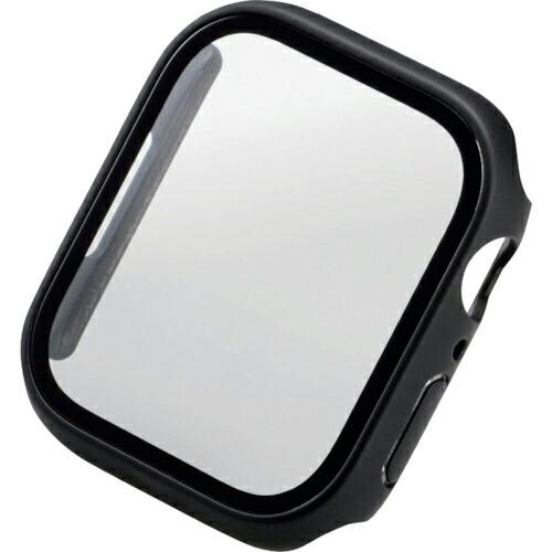 ELECOM AppleWatch series7 45mm用フルカバーケース プレミアムガラス 高...
