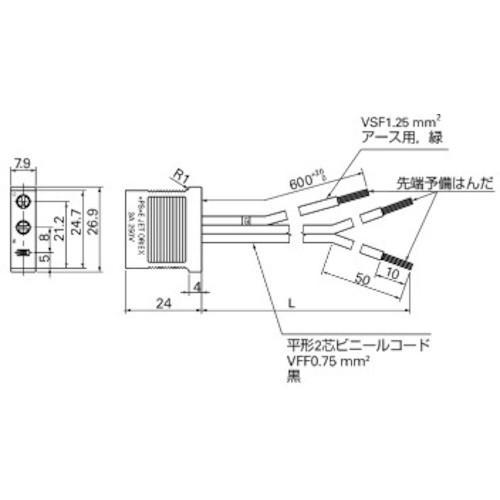 SanAce プラグコード(120×38mm用) ( 489-037-L10 )