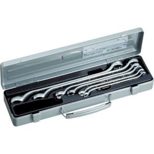TONE ロングメカニックめがねレンチセット(45°X10°) 6pcs ( M446 ) TONE(株)｜orangetool