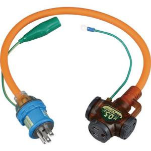 ハタヤ 2P接地付ショートタップ 0.5m ( NX-005K ) (株)ハタヤリミテッド｜orangetool
