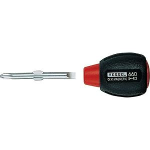 VESSEL クッショングリップドライバースタビー差替式(+)2/(-)5 ( 660 (-5+2X78MM) )｜orangetool