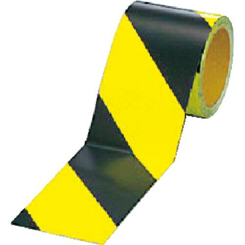 【SALE価格】ユニット 蛍光反射テープ 黄/黒 黄部反射 90mm幅×10m巻 ( 864-61 ...
