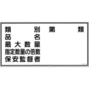 【SALE価格】緑十字 消防・危険物標識 類別・品名・保安監督者 KHY-16R 300×600mm エンビ ( 054016 ) (株)日本緑十字社｜orangetool