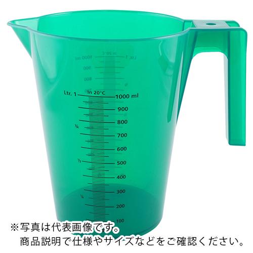 AS 1000mlカラフル手付ビーカー緑12入 ( 4-2228-04 )