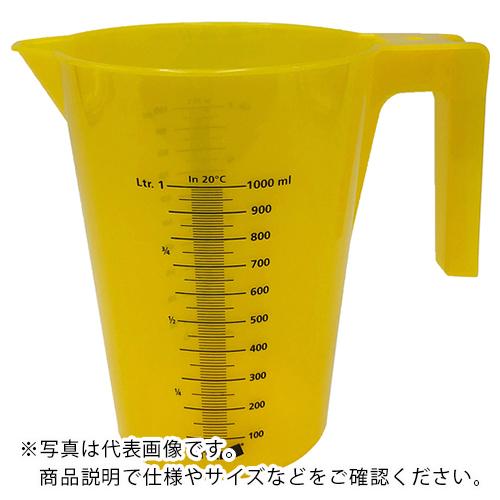 AS 1000mlカラフル手付ビーカー黄12入 ( 4-2228-02 )