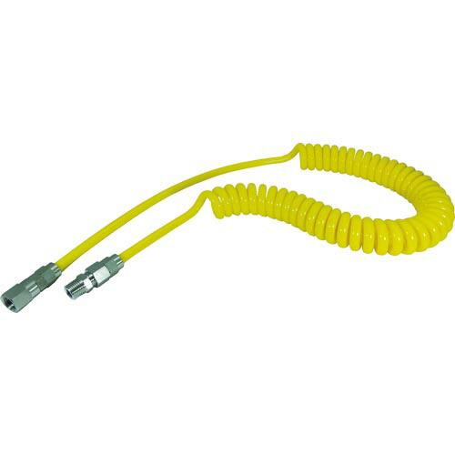 チヨダ エアコイルホース ラインスパイラル Y 外径8mm/使用範囲2450mm ( WL804Y ...