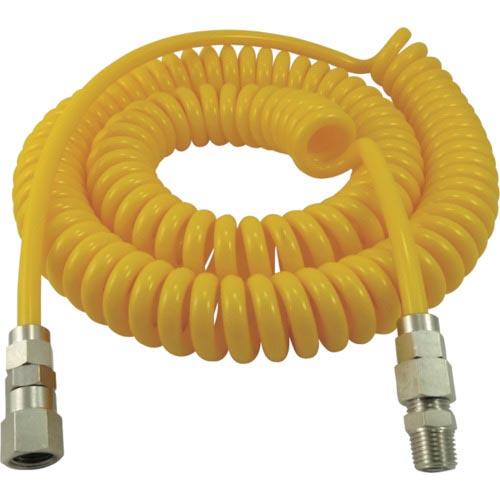 チヨダ エアコイルホース ラインスパイラル Y 外径8mm/使用範囲4750mm ( WL808Y ...