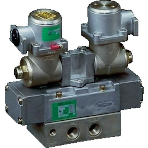 CKD 電磁弁 パイロット式 防爆形5ポート弁 4Fシリーズ(シングルソレノイド) Rc3/8 AC...