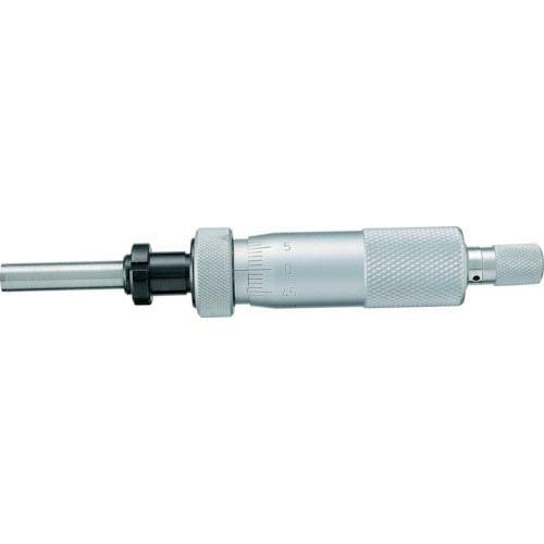SK マイクロメータヘッド 測定範囲0~25mm ナット付ステム・クランプ付/定圧装置付 先端平面 ...