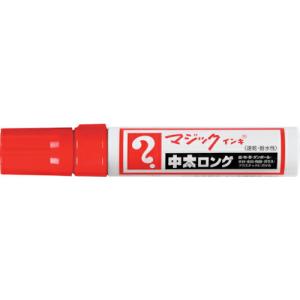 マジックインキ ( 寺西化学工業 )　中太ロング　赤 ( MTBLP-T2 )