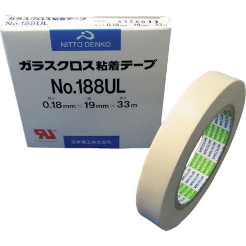 日東 ガラスクロス粘着テープ NO.188UL 0.18mm×19mm×33m ( 188UL-19...