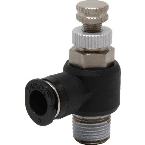 PISCO スロットルバルブ エルボ チューブ6MMネジR1/8 ( JNC6-01 )