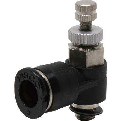 PISCO スロットルバルブ エルボ チューブ6MMネジM5X08 ( JNC6-M5 )