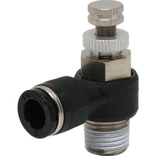 PISCO スロットルバルブ エルボ チューブ8MMネジR1/4 ( JNC8-02 )