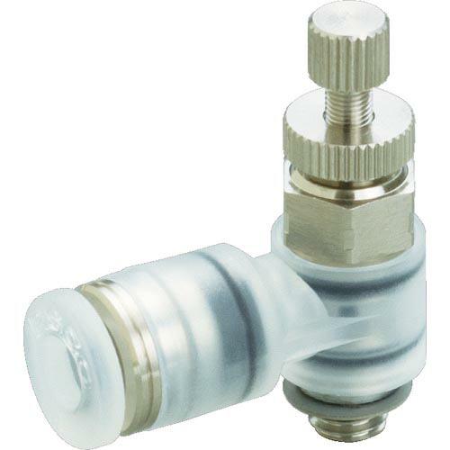 PISCO スピードコントローラ エルボ PPタイプ φ4用 接続口径M5×0.8 ( PJSC4-...