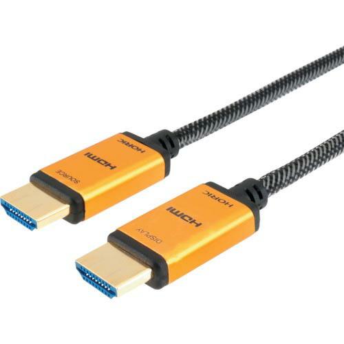 HORIC 光ファイバー HDMIケーブル 50m メッシュケーブル ゴールド  ( HH500-5...