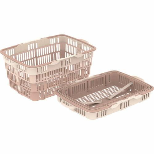 サンコー 折りたたみバスケット 103060 ニューバスケット ブラウン ( 10306000BR ...