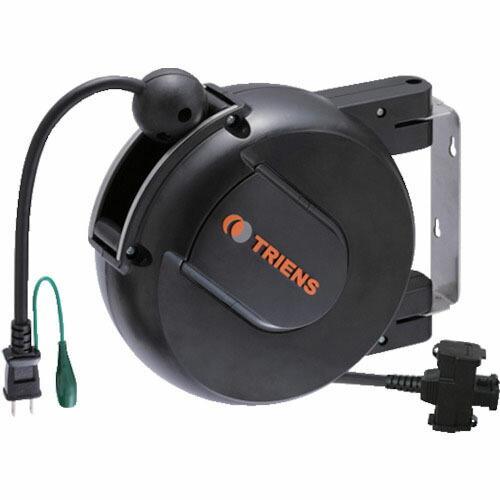 【SALE価格】TRIENS コードリール100V 二次側先端電源プラグ仕様 1.25×3心×6m ...