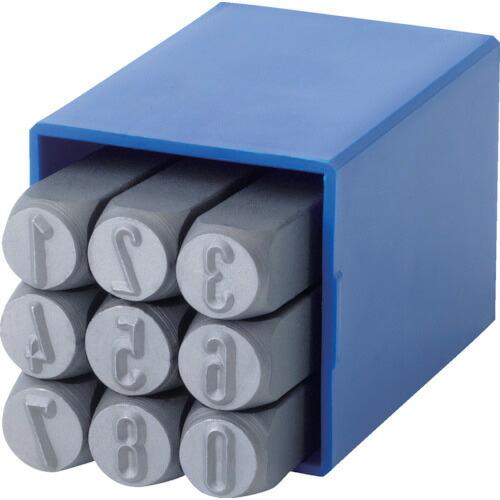 グラブレム 数字刻印セット 丸面スタンダード 0~9 6mm ( 01006000 ) Heiden...