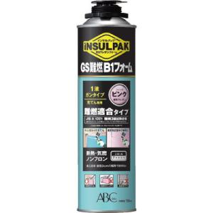 【SALE価格】ABC 簡易型発泡ウレタンフォーム 1液ガンタイプ インサルパック GS難燃B1フォーム 750ml フォーム色:ピンク ( GSB1-P ) (株)エービーシー商会｜orangetool