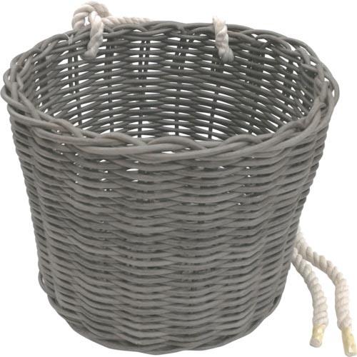 伝蔵 PE腰籠 丸 グレー  ( F333 ) (8個セット)