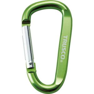 TRUSCO カラビナ 線径6mmX60mm D型 グリーン ( TKN660GN ) トラスコ中山(株)｜orangetool