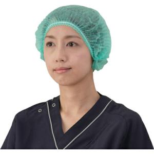 【SALE価格】竹虎 サージキャップ ジャバラタイプ グリーン 100枚入 ( 076187 ) (株)竹虎｜orangetool