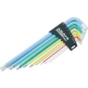 【SALE価格】ASH 9色カラー六角棒ボールポイントレンチ9本組 ( AQUS910 ) 旭金属工業(株)｜orangetool