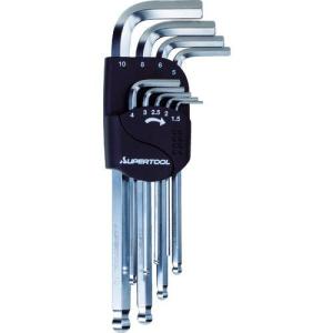 【SALE価格】スーパー ロングボールポイント六角棒レンチ(9本組)1.5~10mm ( HKLB9S ) (株)スーパーツール｜orangetool
