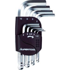 【SALE価格】スーパー ボールポイント六角棒レンチ(9本組)1.5~10mm ( HKSB9S ) (株)スーパーツール｜orangetool