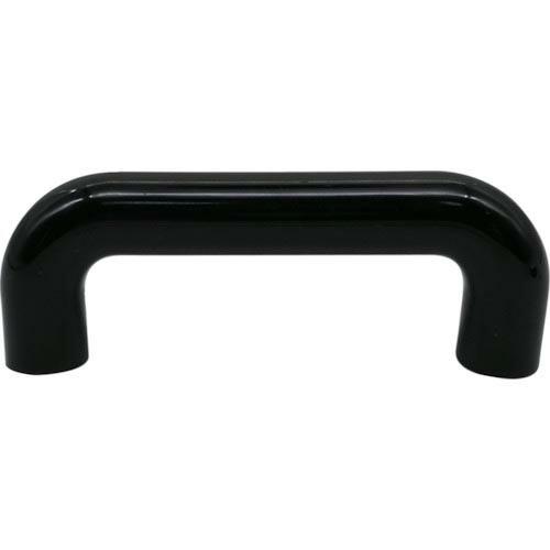 【SALE価格】TRUSCO 丸棒取手 PS樹脂 黒 全長80mm 全高28mm ピッチ68mm 下...
