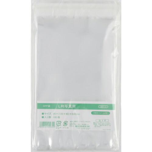 IRL OPP袋フタ付シール付き L判写真用 ( OBT-13 ) 伊藤忠リーテイルリンク(株)