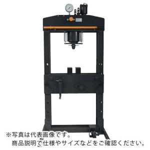 長崎ジャッキ 油圧矯正プレス(エア手動兼用)安全ガード付(受注生産)35TON ( NSP-350AS ) 長崎ジャッキ(株) (メーカー取寄)｜orangetool
