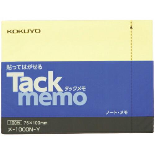 KOKUYO タックメモ ノートタイプ 75×100 黄 メ-1000N-Y ( 50435029 ...