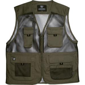 【SALE価格】カジメイク メッシュベスト ダークグリーン 3L ( 6628-57-3L ) (株)カジメイク｜orangetool