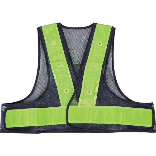 【SALE価格】TRUSCO LED付ショート安全ベスト ネイビー×蛍光イエロー ( SLENY )