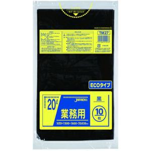ジャパックス メタロセン配合ポリ袋 20L黒10枚0.020 ( TM27 ) (株)ジャパックス｜orangetool