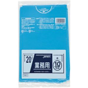 ジャパックス メタロセン配合ポリ袋 20L青10枚0.025 ( TM21 ) (株)ジャパックス ゴミ袋、ポリ袋、レジ袋の商品画像