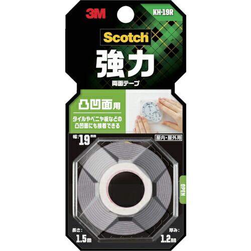 【SALE価格】3M スコッチ 強力両面テープ 凸凹面用 19mm×1.5m ( KH-19R )